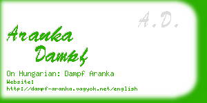 aranka dampf business card